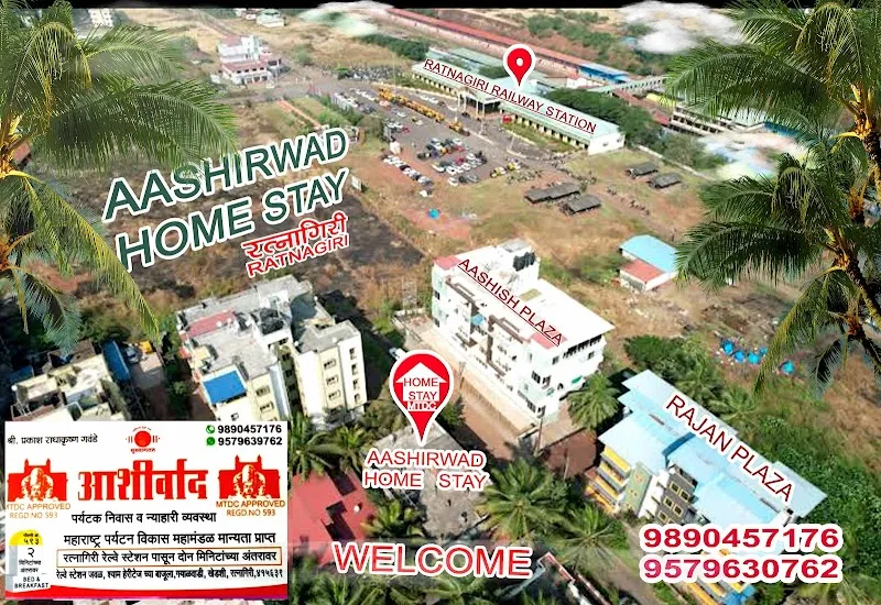 aashirwad HOME STAY lodging near RATNAGIRI railway station FOB MTDC APPD BEAD AND BREAKFAST Maharashtra रत्नागिरी+मध्ये+निवास