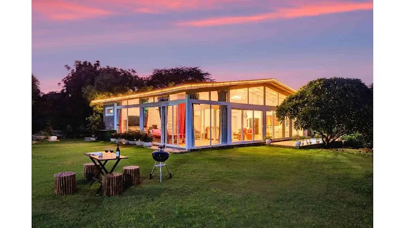 StayVista at A Glasshouse | Idyllic Farmhouse with Private Pool in